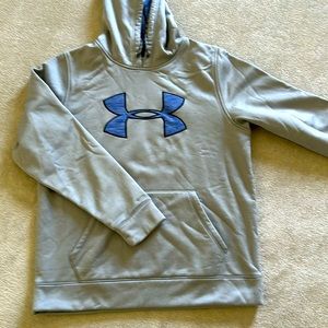 Men’s under armour hoodie gray blue medium